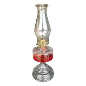 Lamplight Farms Cut Glass Clear Oil Lamp 18.5"
